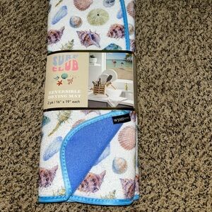 Seashell Dish Drying Mats (Set of 2)